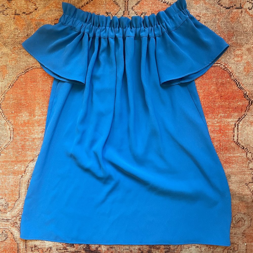 Azure Blue, Pleione, Size L, Off the Shoulder Mini Dress
